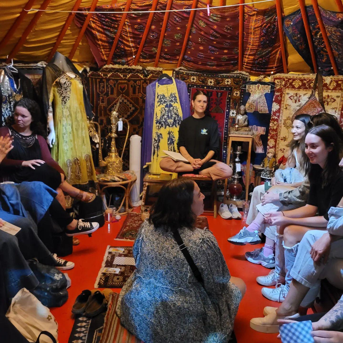 Silk Road Yurt with people attending session